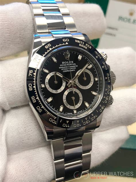 rolex daytona steel dial|Rolex daytona black dial price.